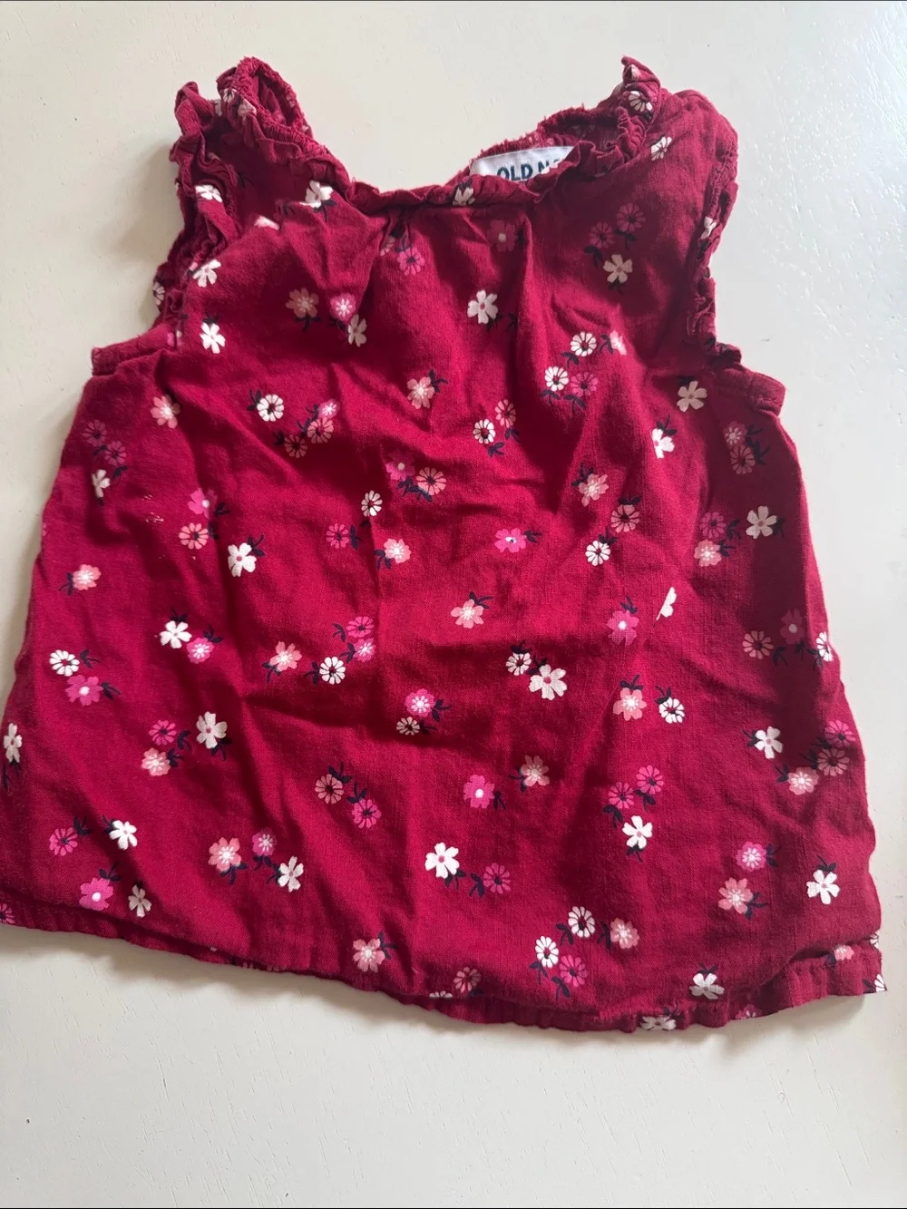 Old Navy Toddler Girls' Burgundy Floral Tank Top